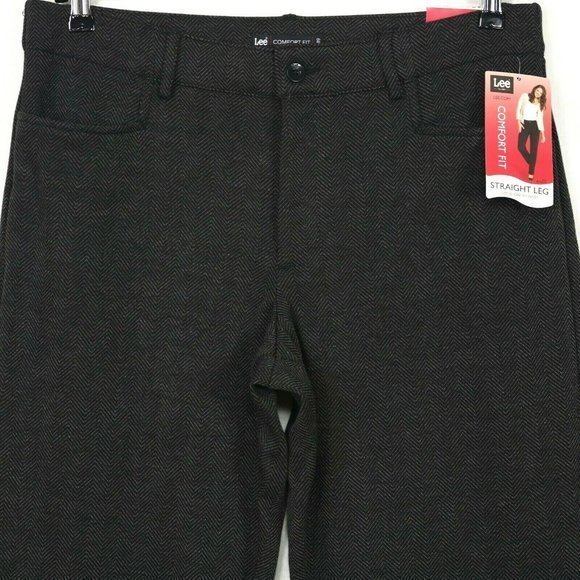 Lee Comfort Fit Pants Straight Gray Knit‎ Stretch 16 Short 16 x 30 - Picture 5 of 12